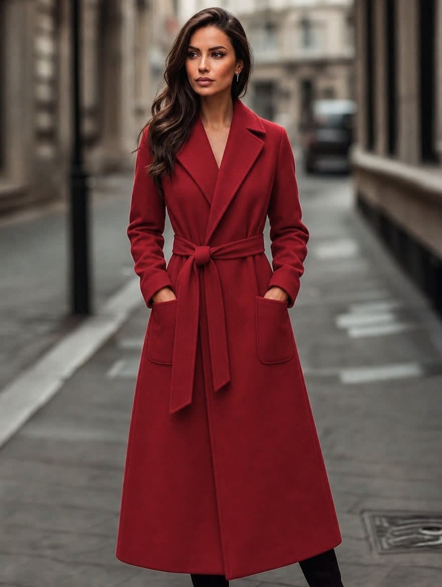 Women's Belted Wool Coat | Morag_3