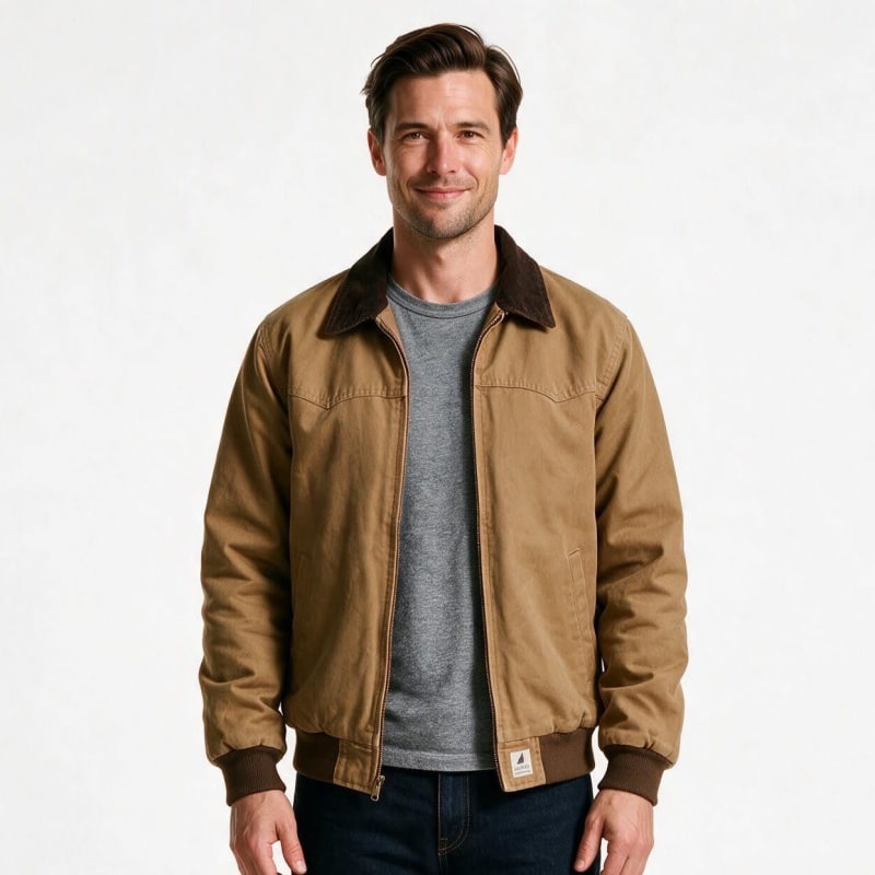 Men's Quilted Cotton Work Jacket | Edward_1
