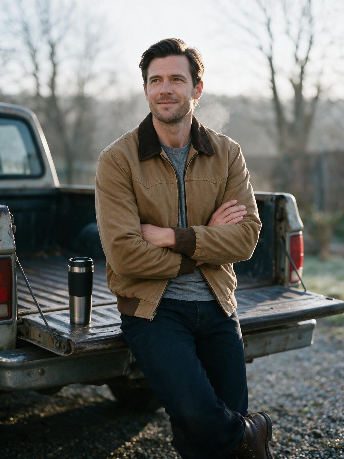 Men's Quilted Cotton Work Jacket | Edward_7