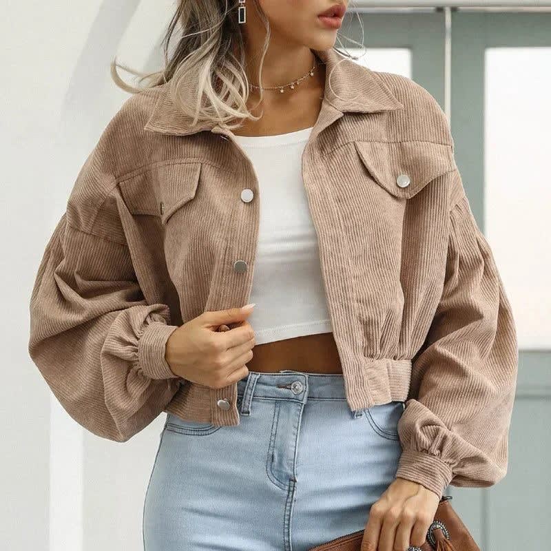 Women's Cropped Corduroy Jacket | Laura_2