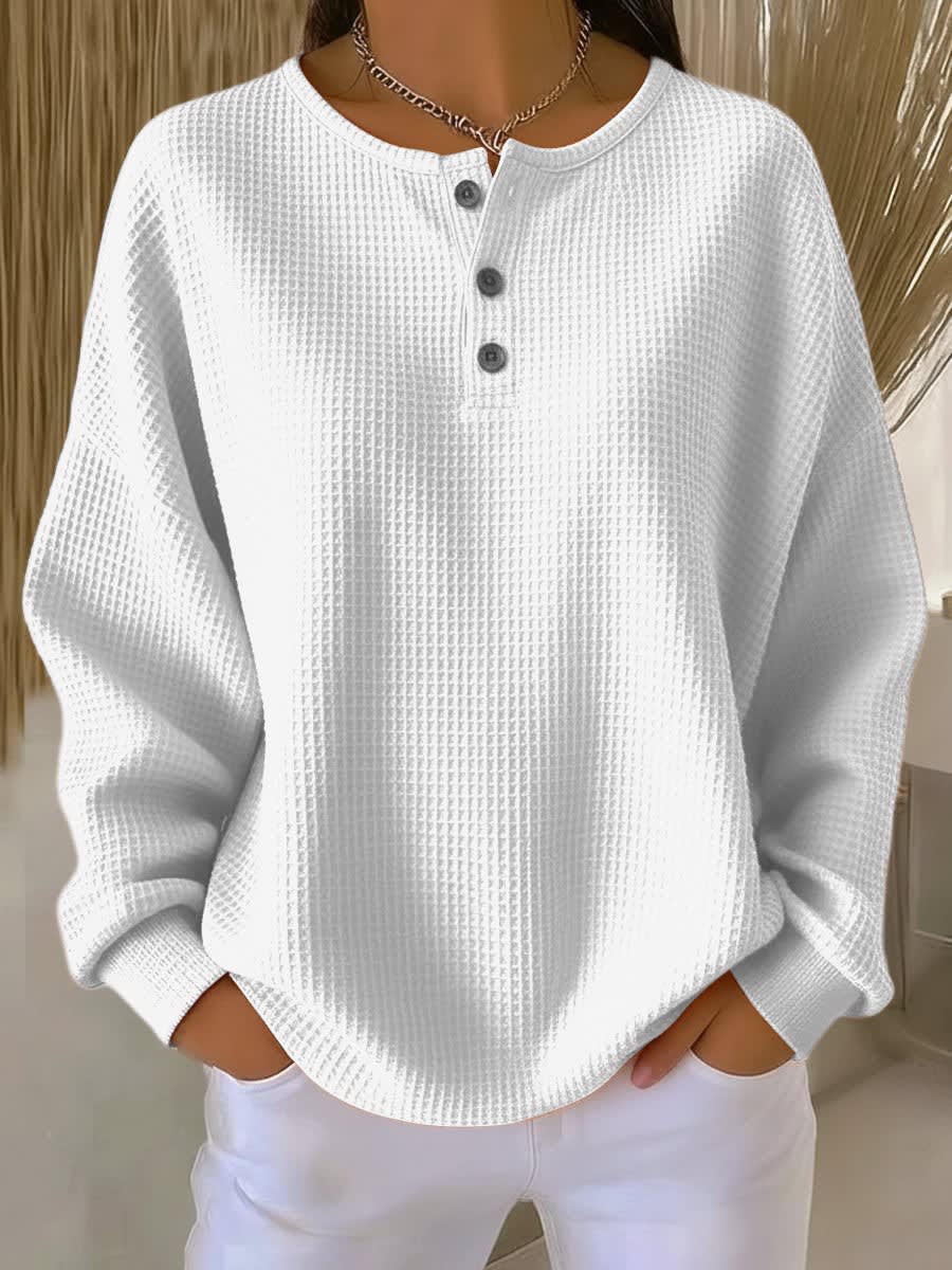 Women's Oversized Waffle Knit Jumper | Jess_2