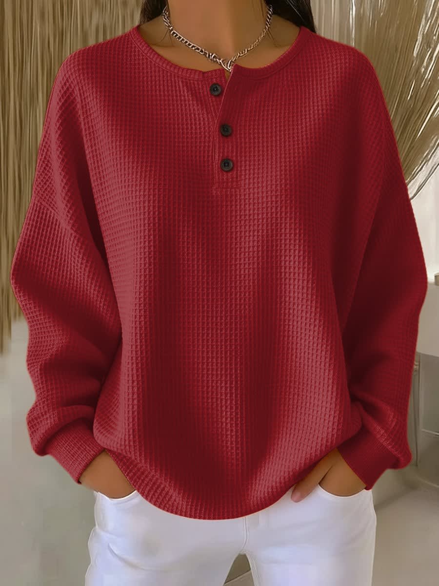 Women's Oversized Waffle Knit Jumper | Jess_3