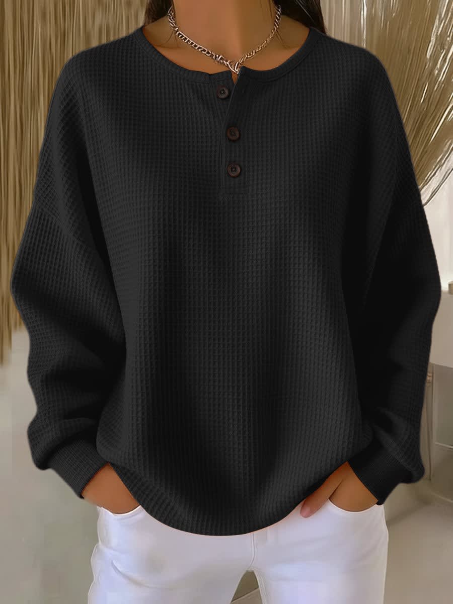 Women's Oversized Waffle Knit Jumper | Jess_4