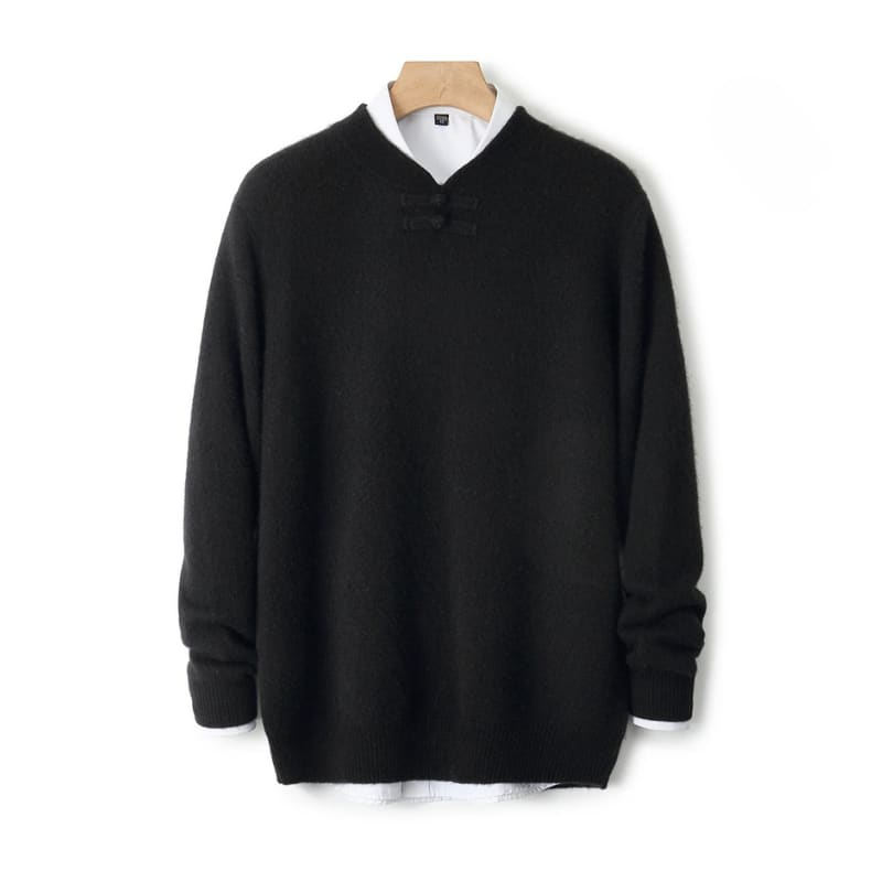 Men's Wool Knot Button Jumper | Monty_10