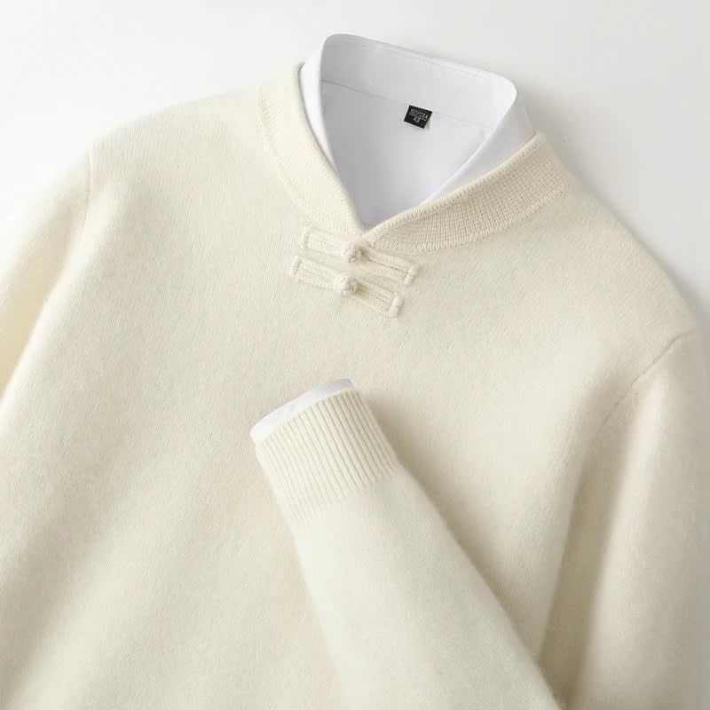 Men's Wool Knot Button Jumper | Monty_2