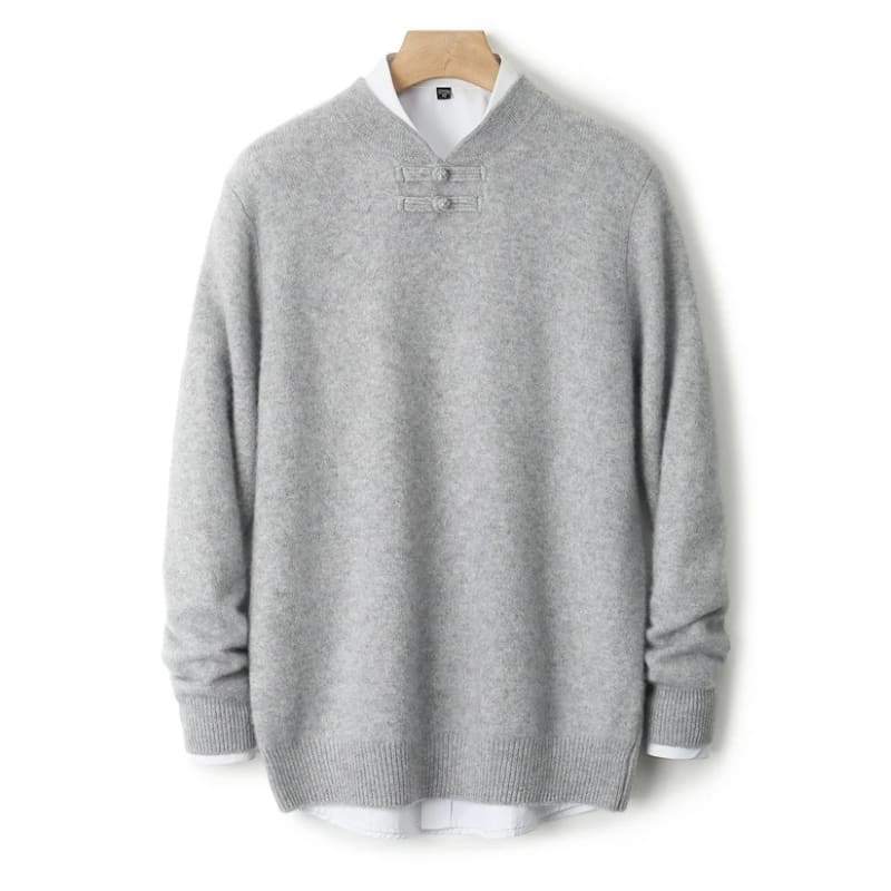 Men's Wool Knot Button Jumper | Monty_9