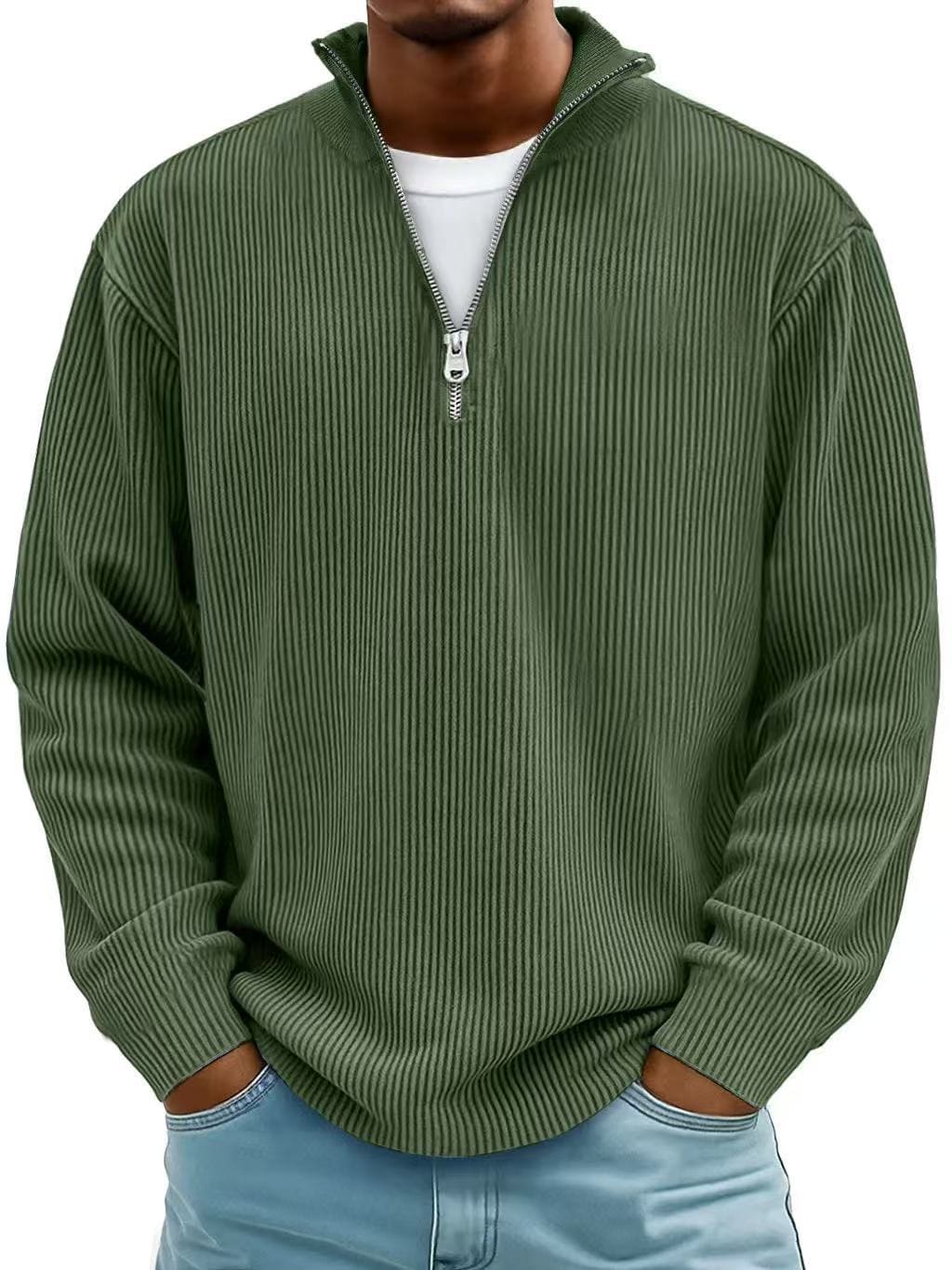 Men's Ribbed Half Zip Jumper | Felix_9