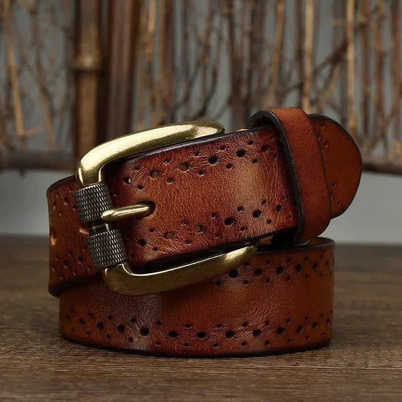 Men's Perforated Leather Belt | Osgood_1