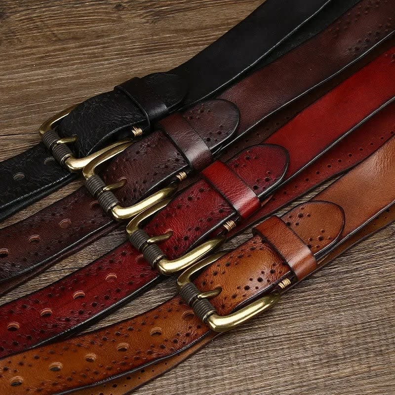 Men's Perforated Leather Belt | Osgood_4