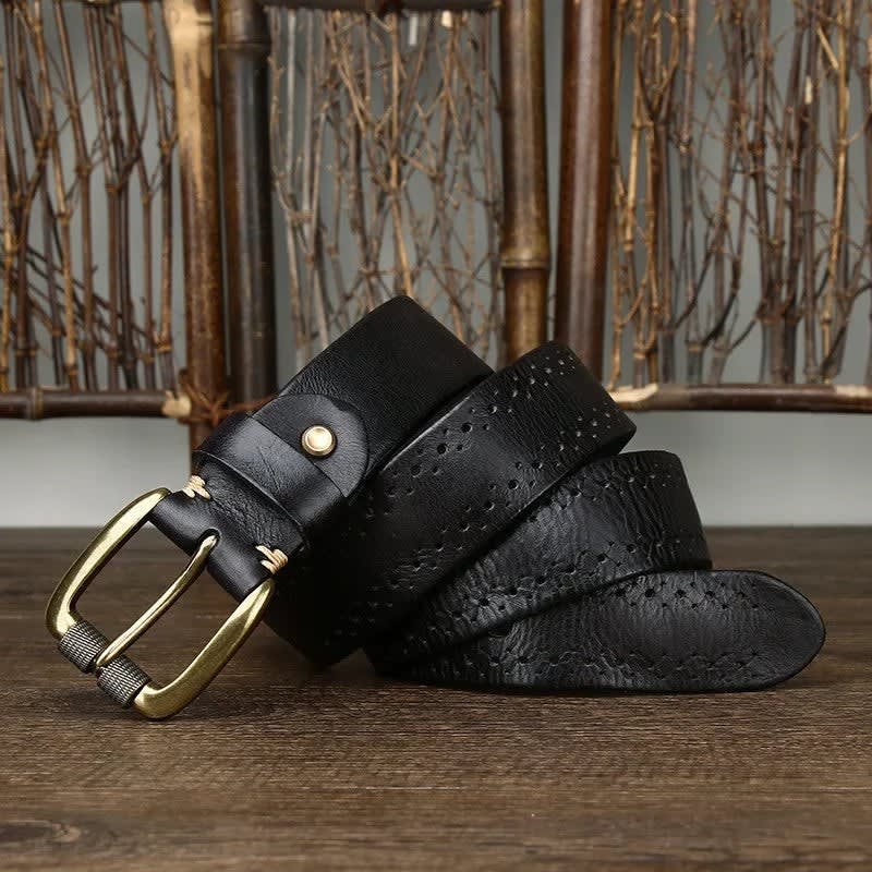 Men's Perforated Leather Belt | Osgood_5
