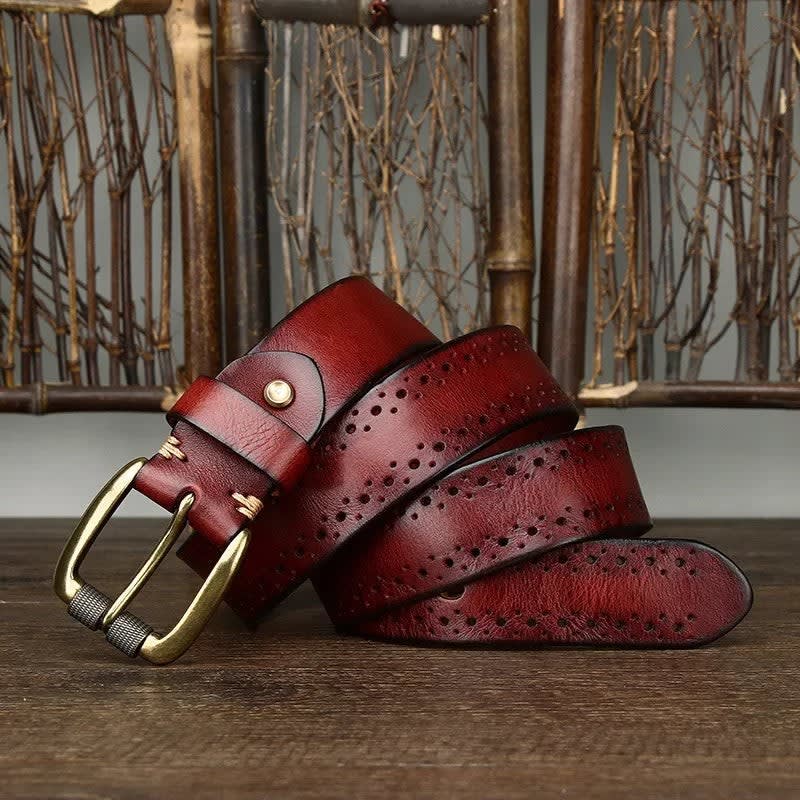 Men's Perforated Leather Belt | Osgood_7