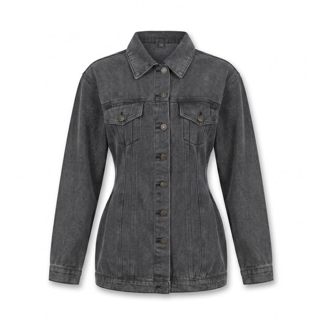 Women's Oversized Denim Jacket | Ayla_5