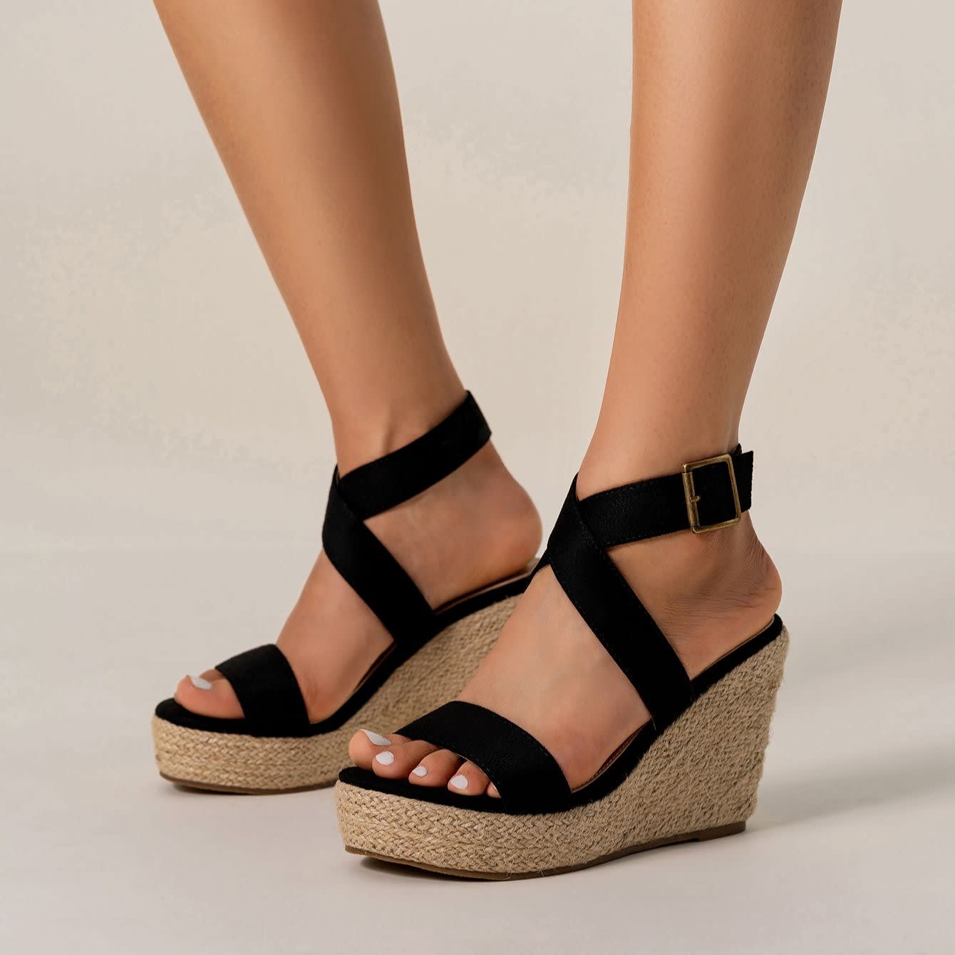 Women's Canvas Espadrille Wedge Sandals | Seonaid_2