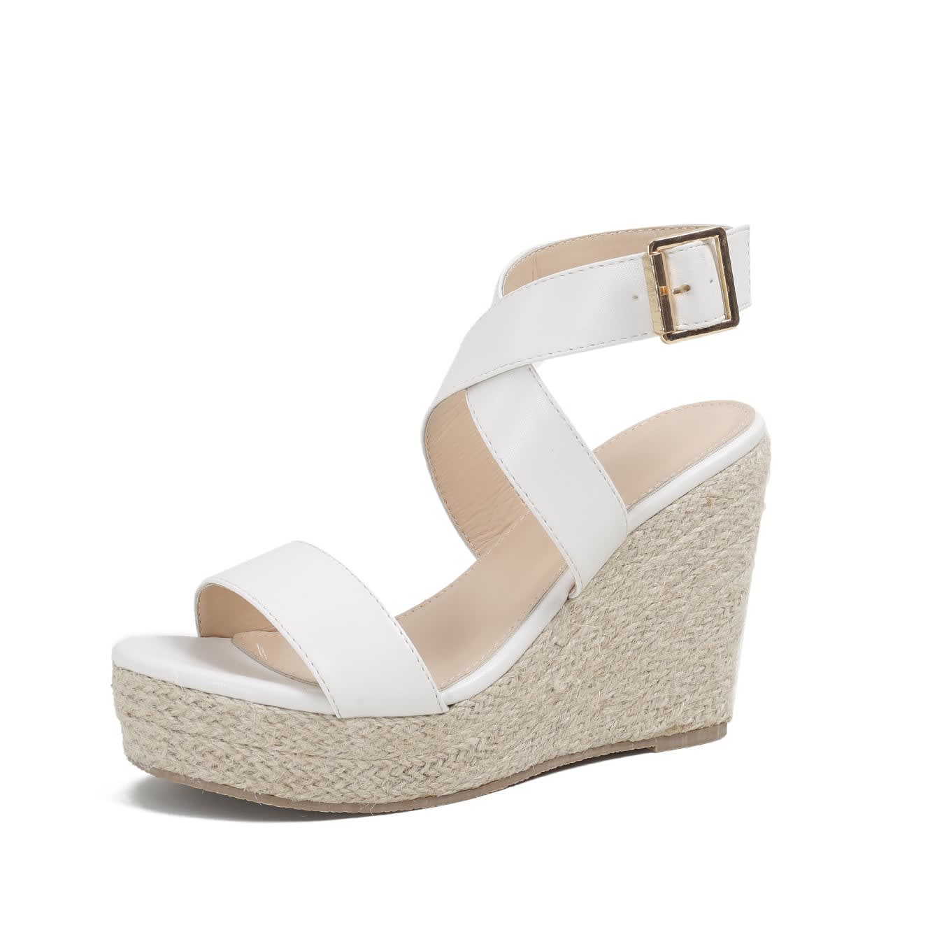 Women's Canvas Espadrille Wedge Sandals | Seonaid_8