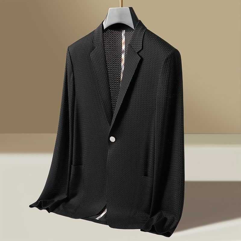 Men's Textured Knit Blazer | Huw_3