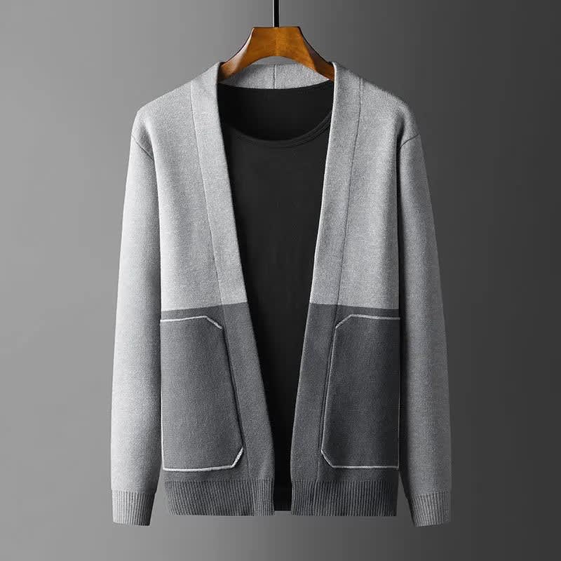 Men's Color Block Knit Cardigan | Gus_3