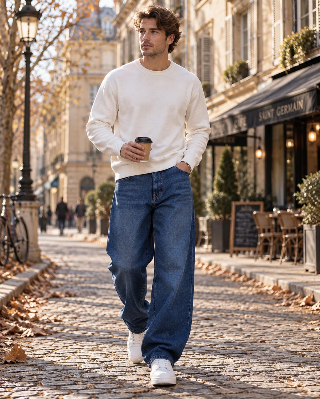 Men's Relaxed Wide Leg Jeans | Connor_3