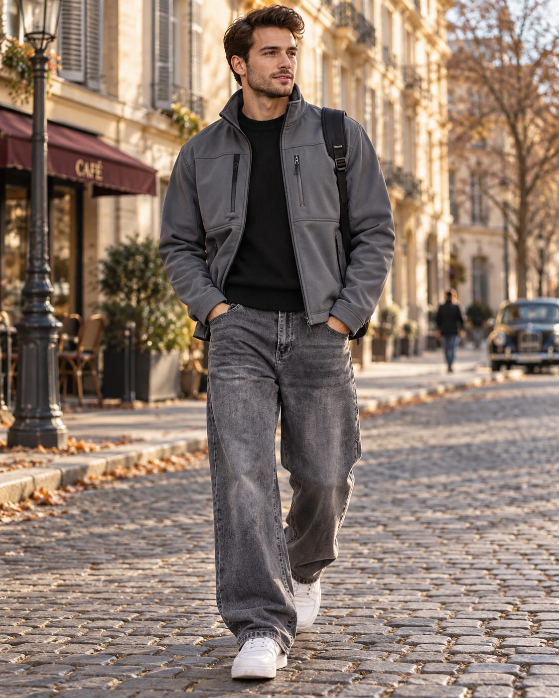 Men's Relaxed Wide Leg Jeans | Connor_4