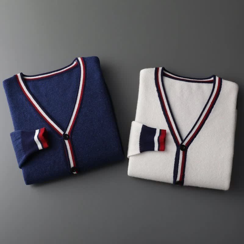 Men's Cashmere Button Front Cardigan | Max_11