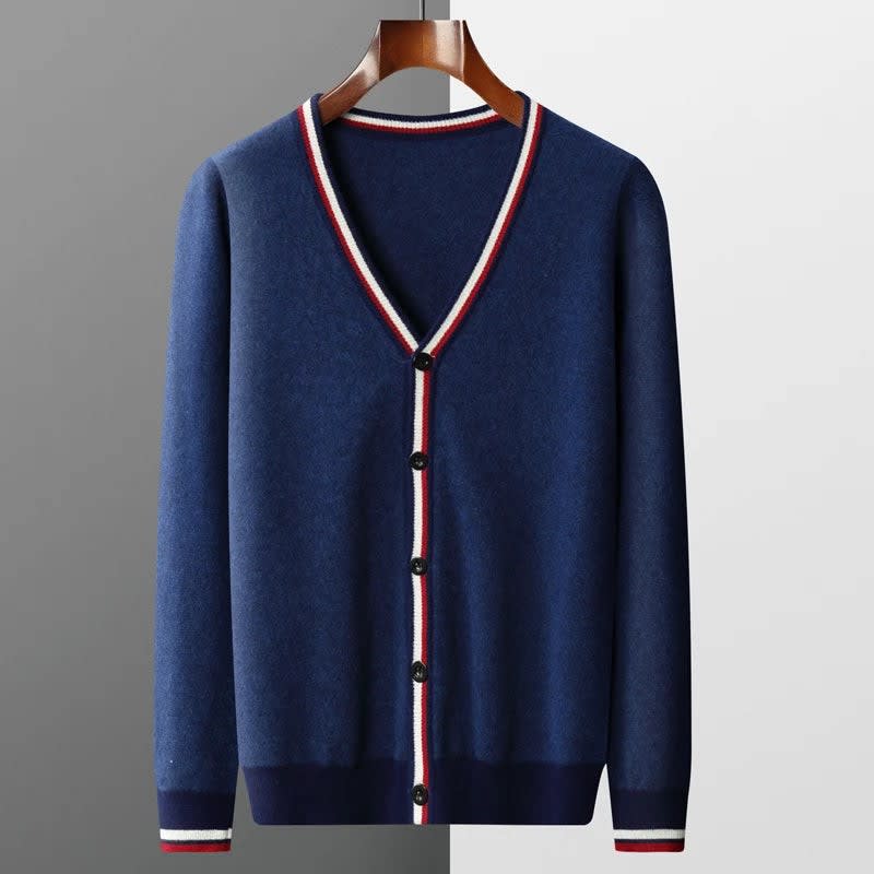 Men's Cashmere Button Front Cardigan | Max_1