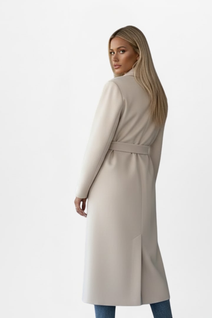 Women's Belted Double Breasted Coat | Annora_4