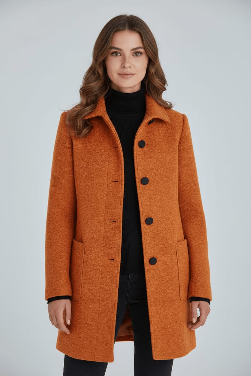 Women's Tailored Wool Blend Coat | Georgette_10
