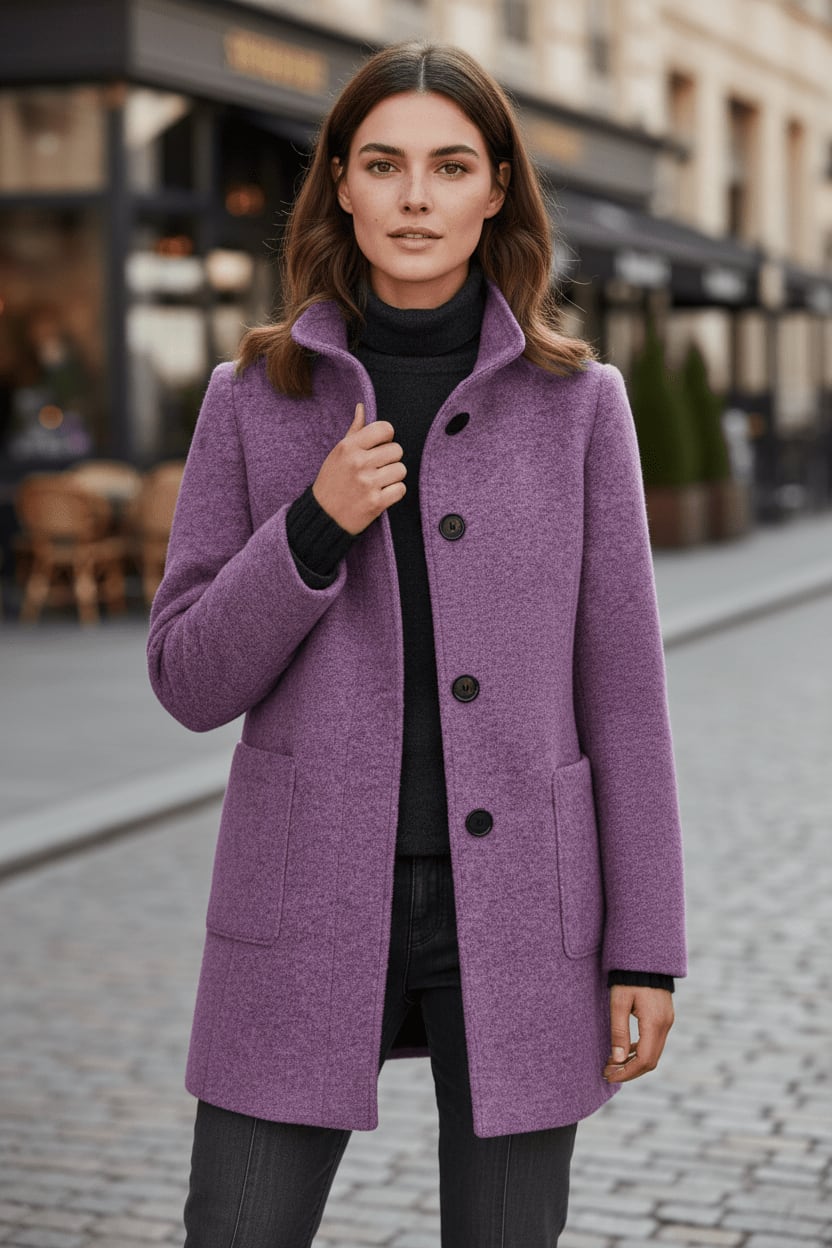 Women's Tailored Wool Blend Coat | Georgette_17