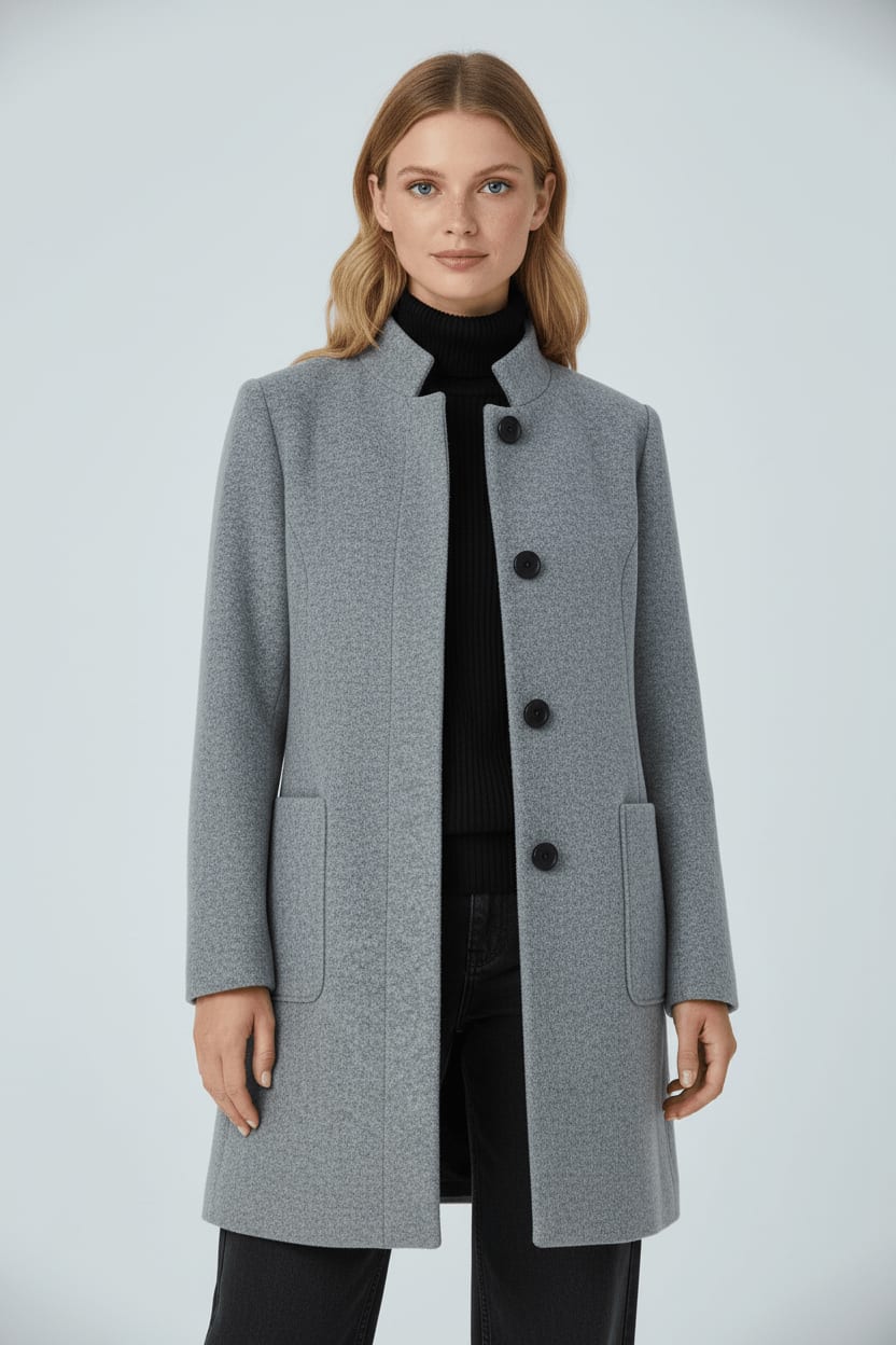 Women's Tailored Wool Blend Coat | Georgette_2
