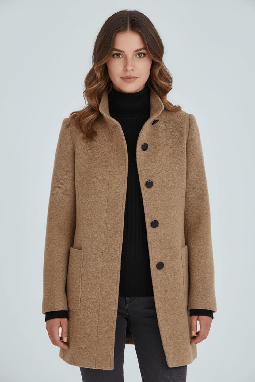 Women's Tailored Wool Blend Coat | Georgette_22