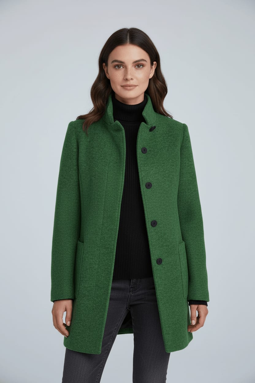 Women's Tailored Wool Blend Coat | Georgette_4