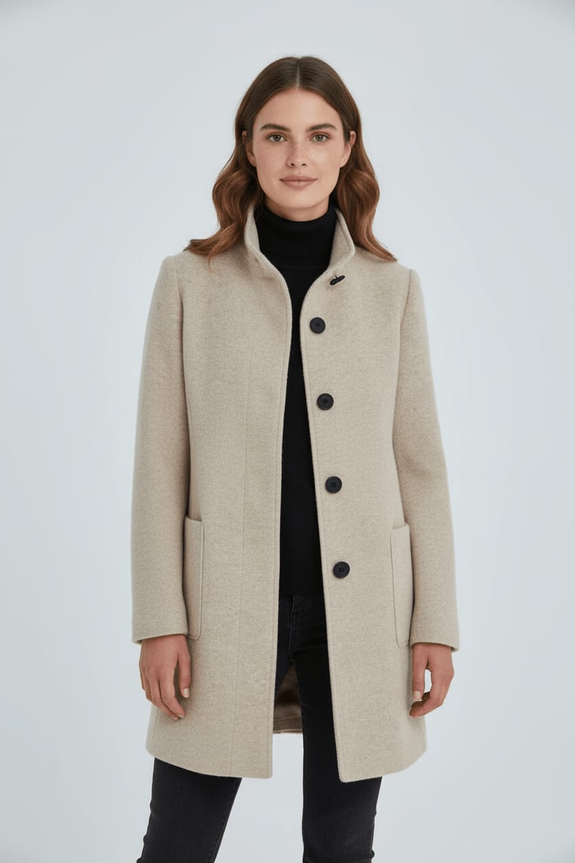Women's Tailored Wool Blend Coat | Georgette_6