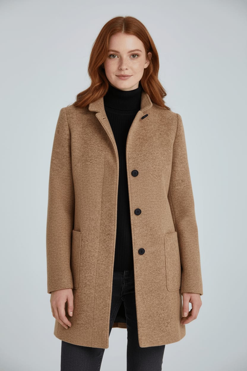 Women's Tailored Wool Blend Coat | Georgette_7