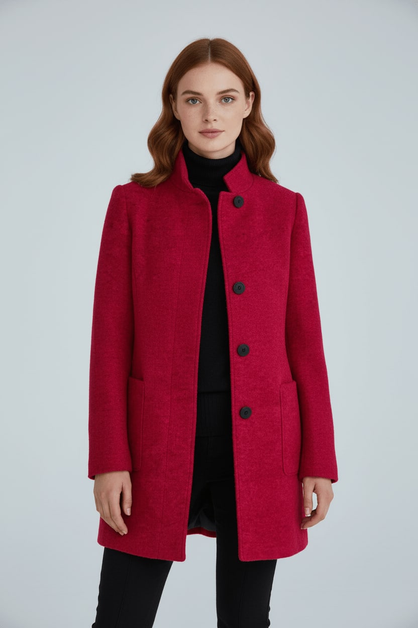 Women's Tailored Wool Blend Coat | Georgette_8