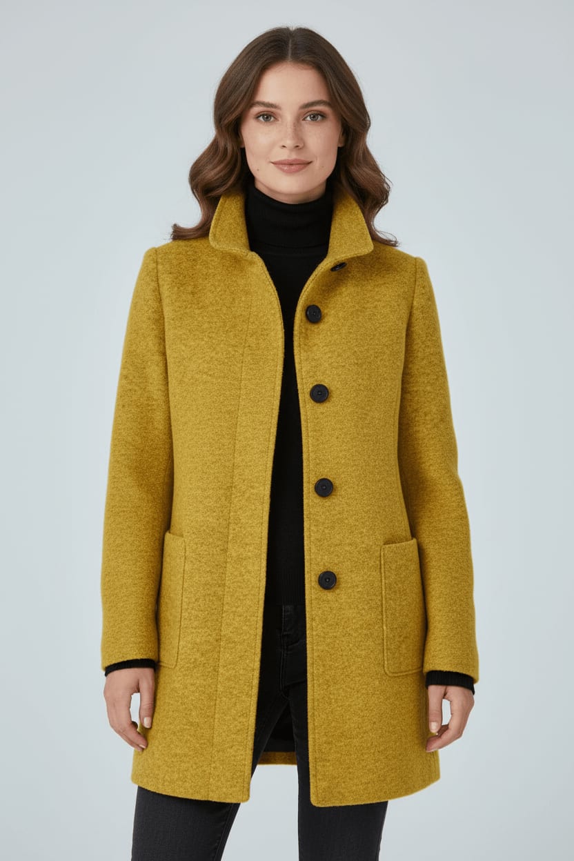 Women's Tailored Wool Blend Coat | Georgette_9