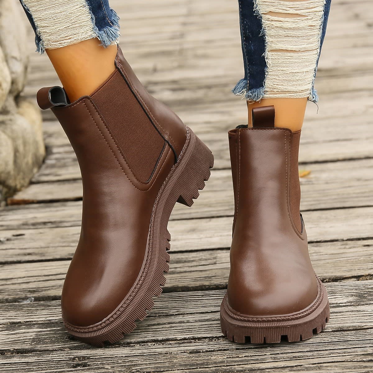 Women's Chunky Platform Chelsea Boots | Jenna_7