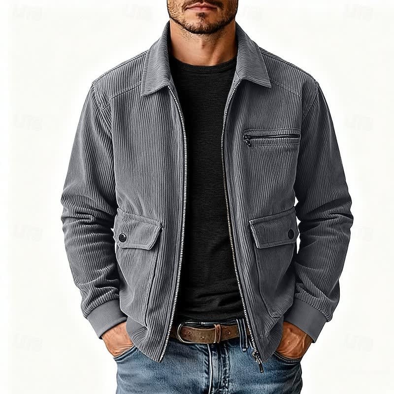 Men's Corduroy Zip-Up Jacket | Cillian_3
