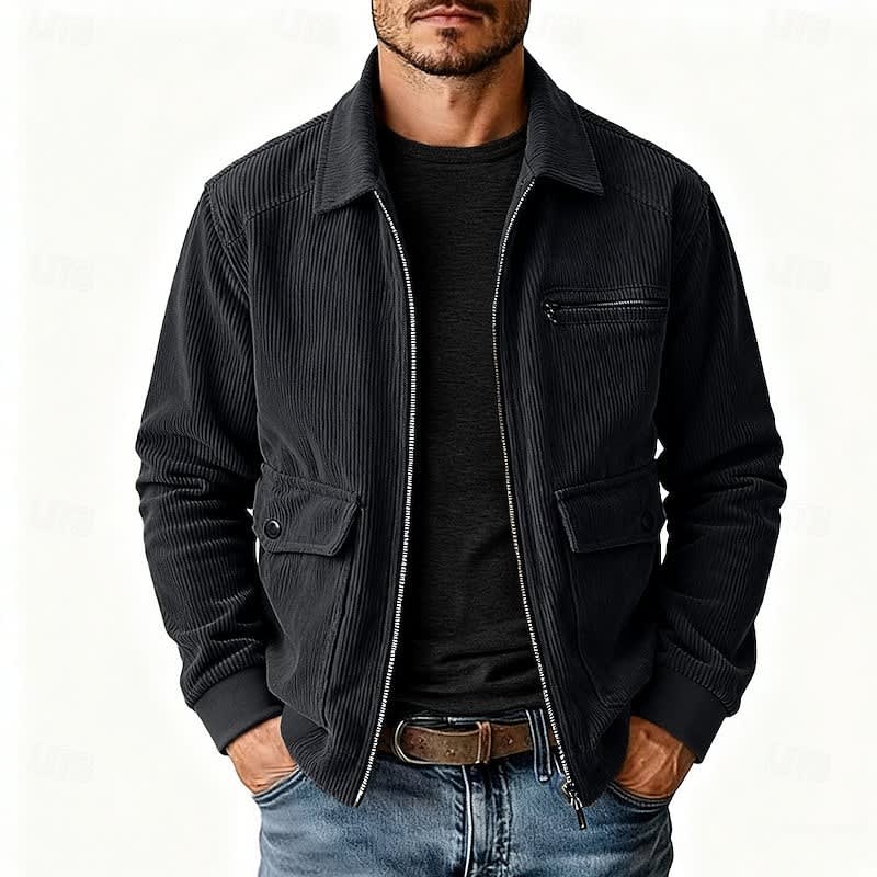 Men's Corduroy Zip-Up Jacket | Cillian_7