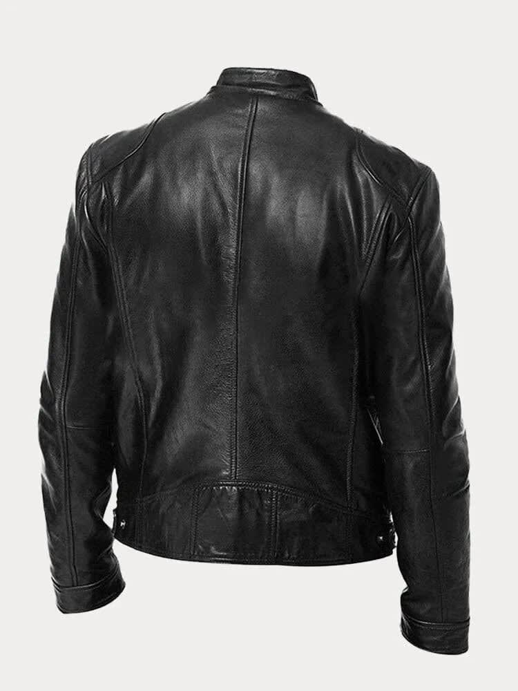 Men's Faux Leather Biker Jacket | Blaise_11