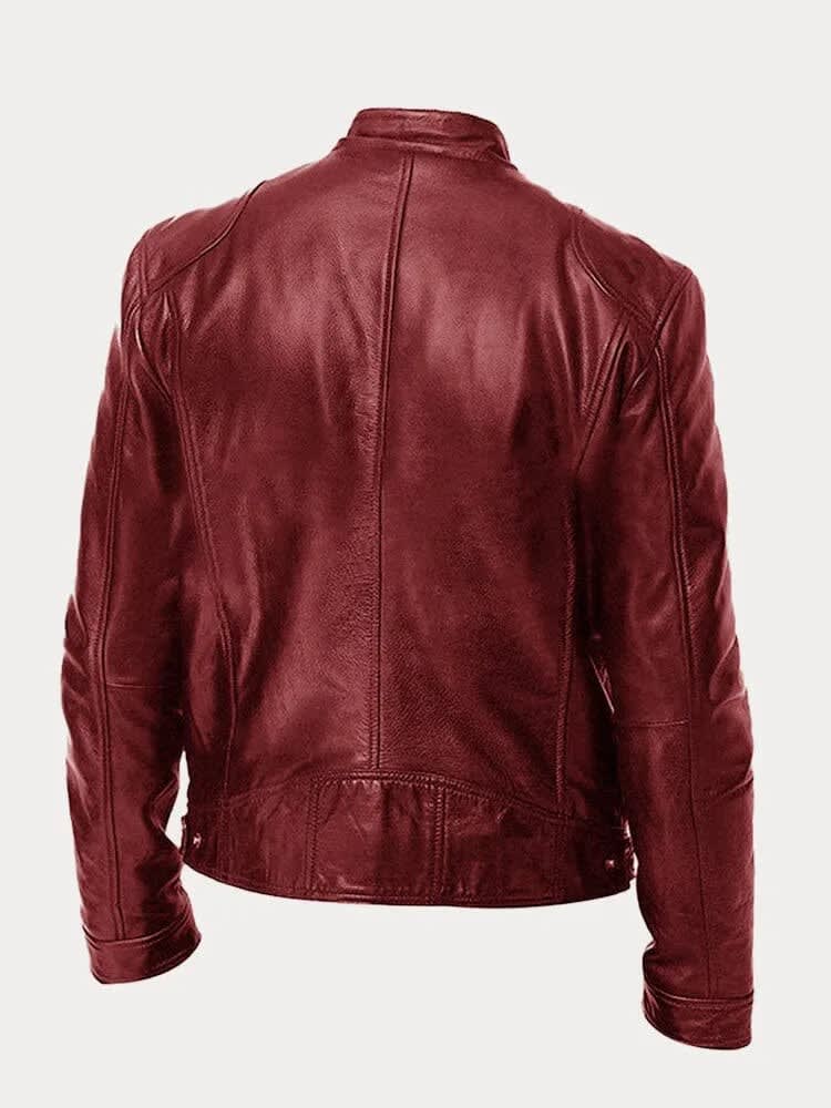 Men's Faux Leather Biker Jacket | Blaise_13