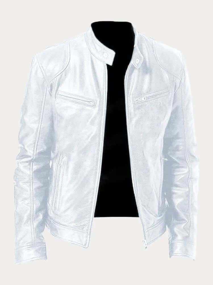 Men's Faux Leather Biker Jacket | Blaise_2