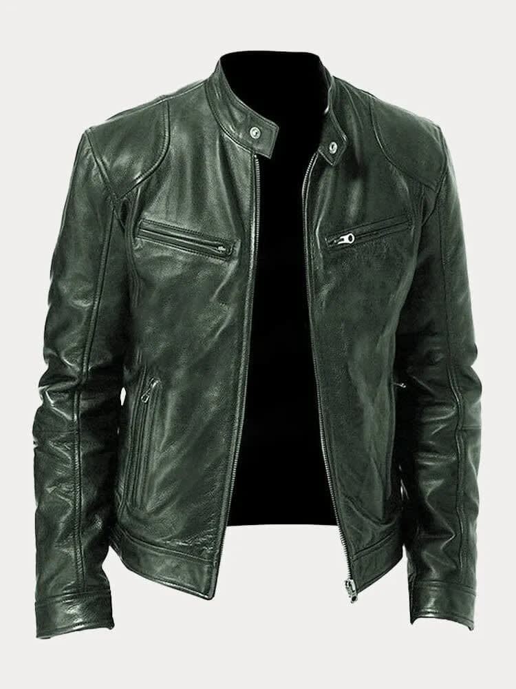 Men's Faux Leather Biker Jacket | Blaise_3