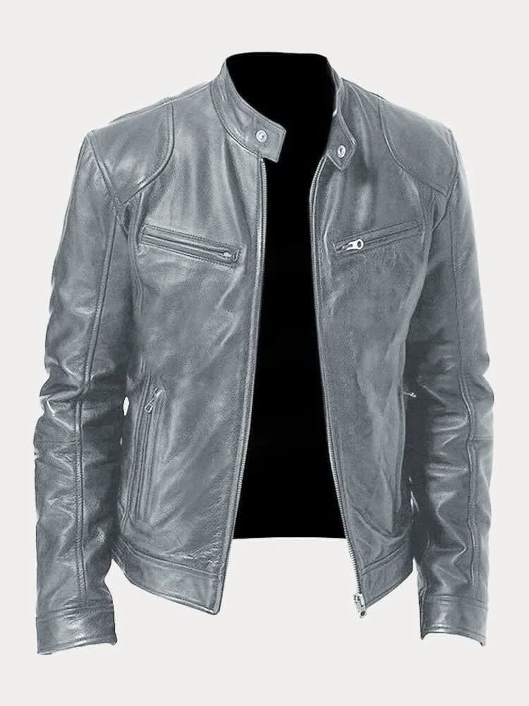 Men's Faux Leather Biker Jacket | Blaise_4