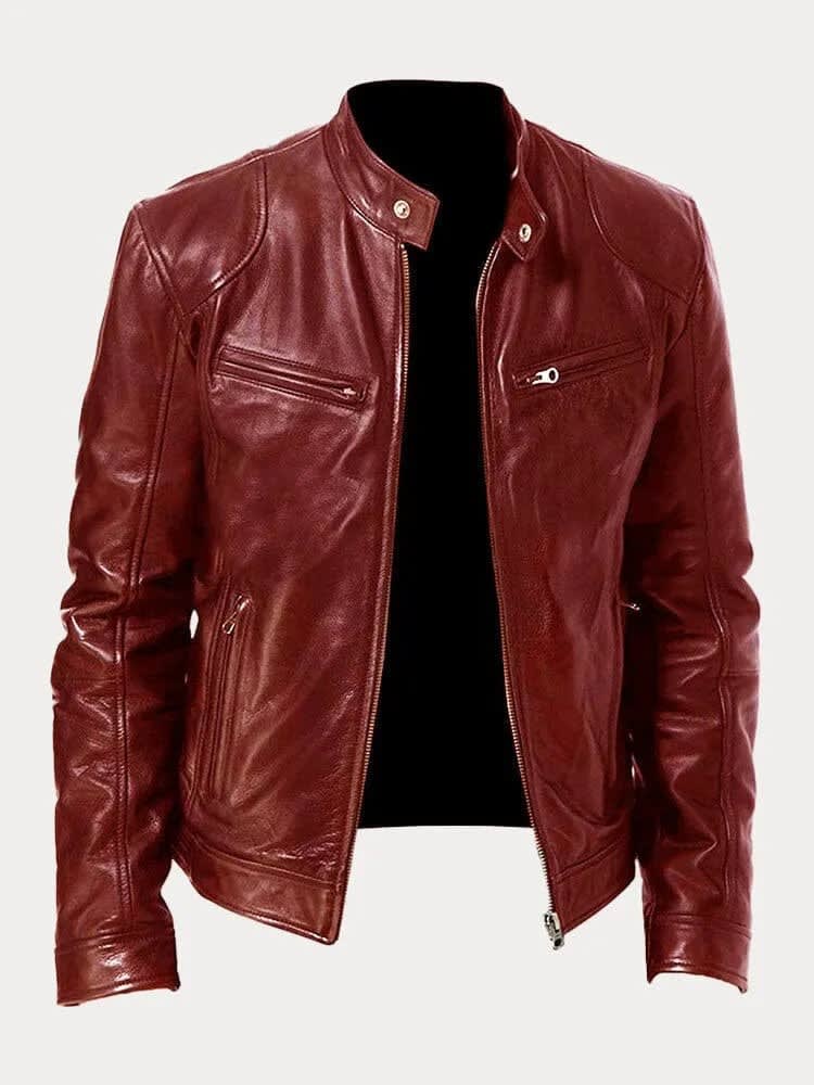 Men's Faux Leather Biker Jacket | Blaise_5