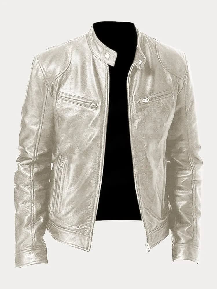 Men's Faux Leather Biker Jacket | Blaise_6