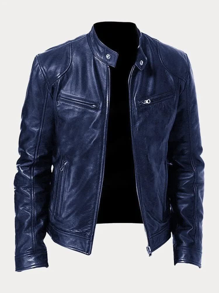 Men's Faux Leather Biker Jacket | Blaise_9