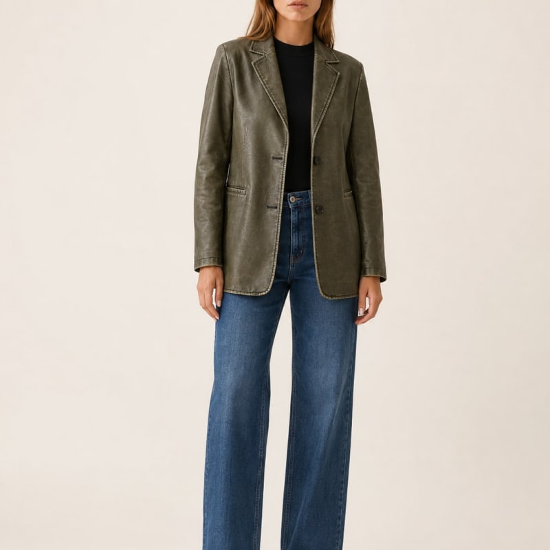 Women's Oversized Longline Blazer with Notched Lapels | Jordan Sullivan_1