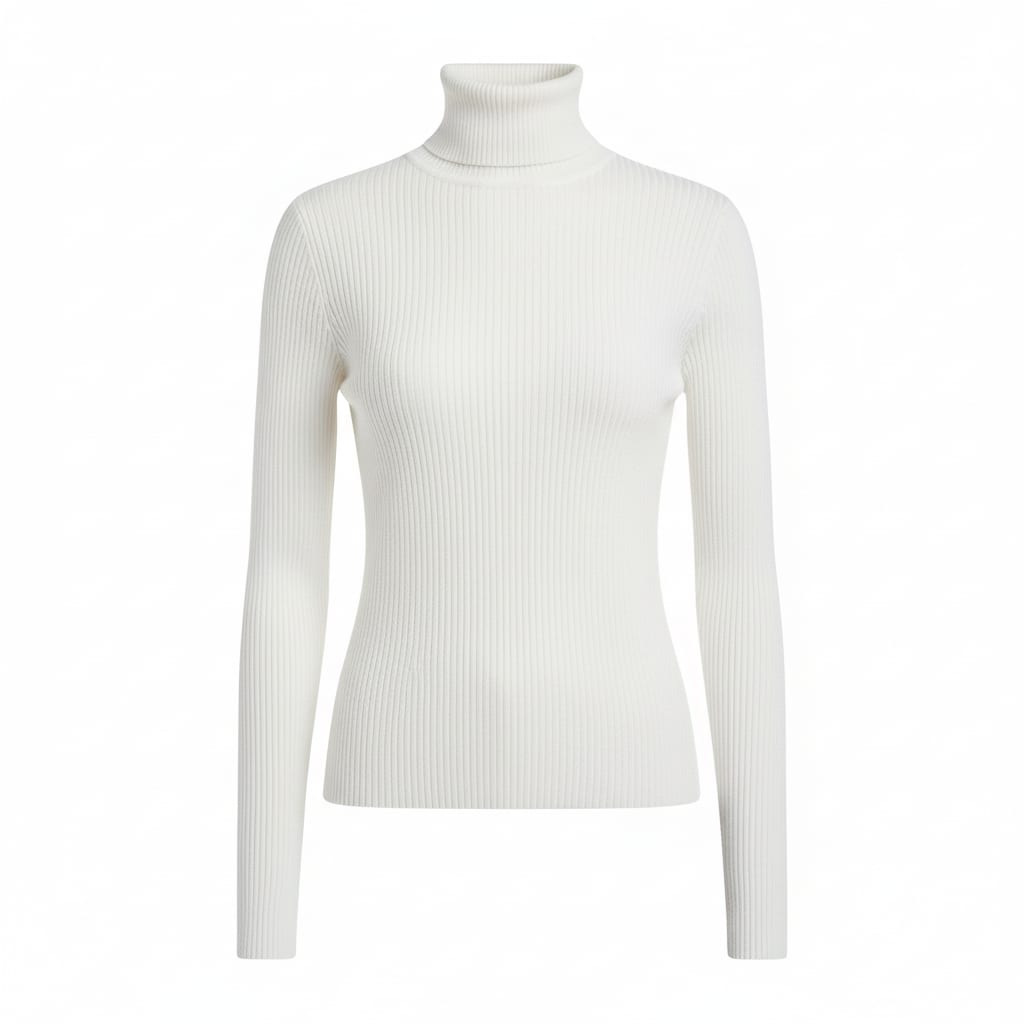 Women's Ribbed Knit Turtleneck Top | Delia_2