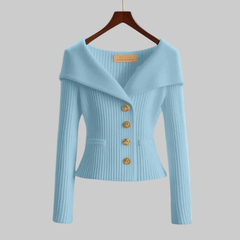 Women's Ribbed Knit Cardigan | Celina_1