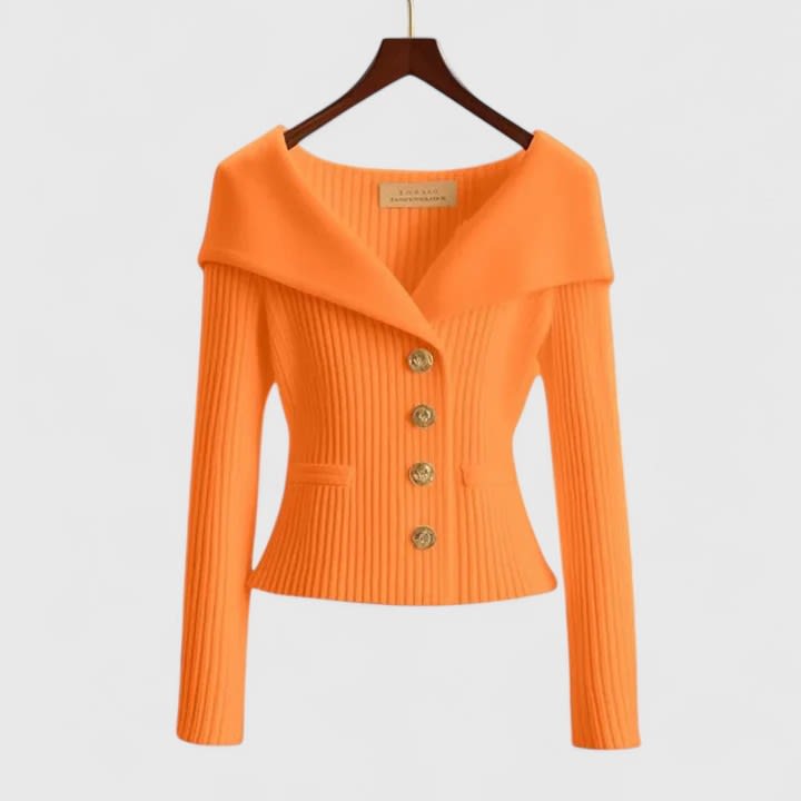 Women's Ribbed Knit Cardigan | Celina_5