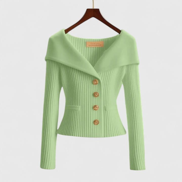 Women's Ribbed Knit Cardigan | Celina_6